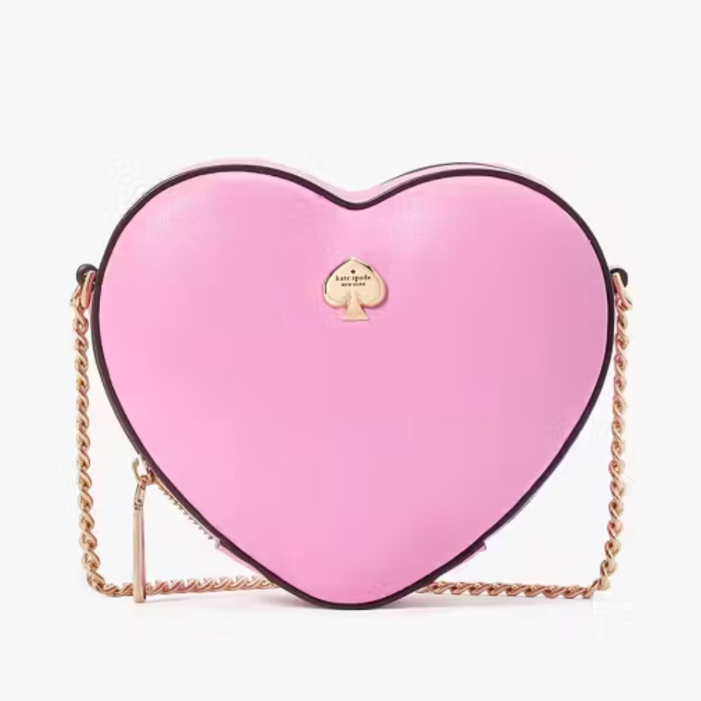 Kate Spade Mini Heart-Shaped Love Shack Pink Crossbody Bag